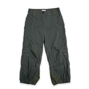 Patrice Breal Green-Gray Cropped Jogger Pants